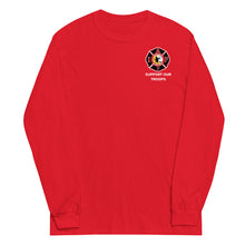 Load image into Gallery viewer, Adult Red Support Our Troops Long Sleeve Shirt