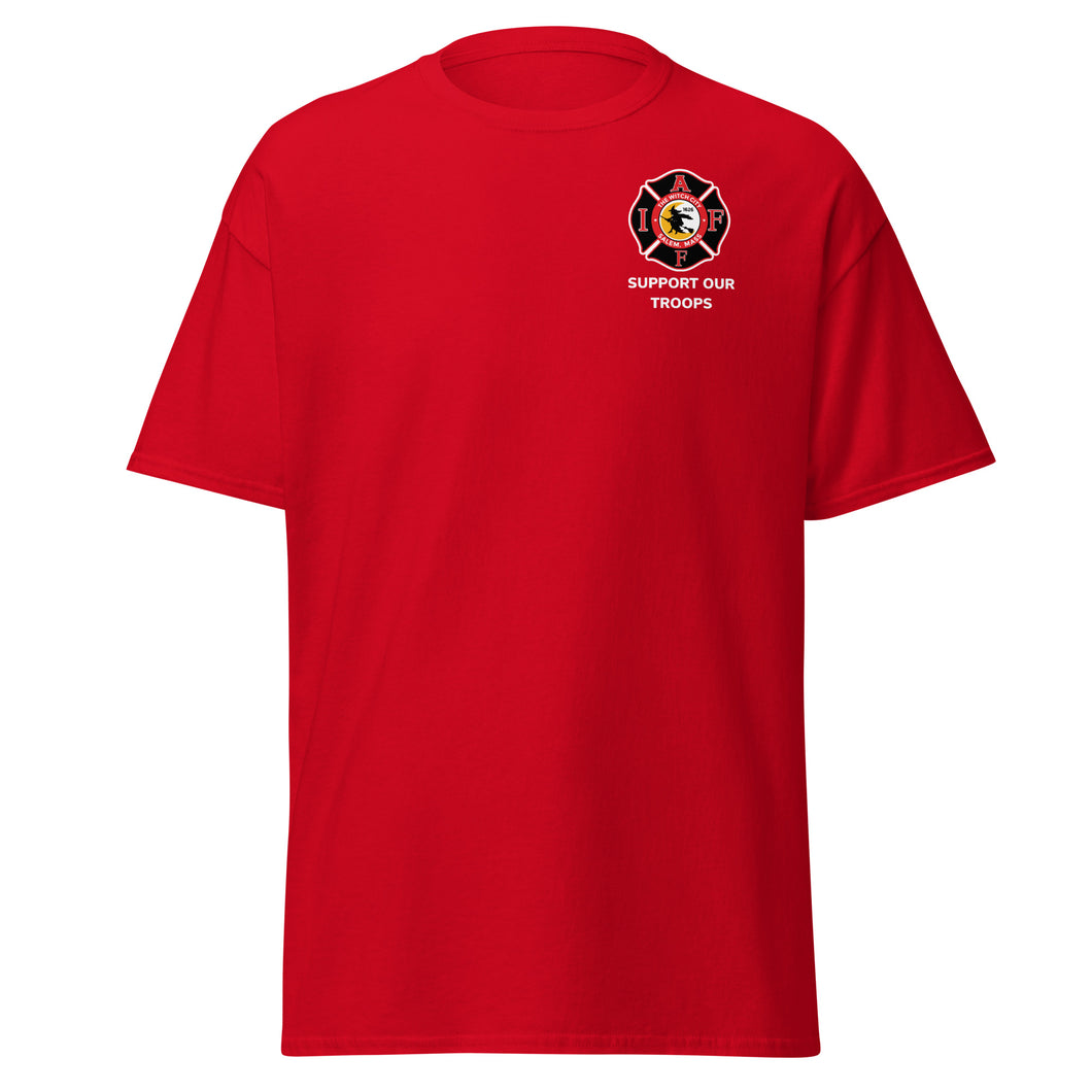 Adult Red Support Our Troops Shirt